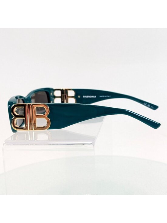 Balenciaga BB0096S 006 Sunglasses Womens Green Gold Grey Rectangle Shape 51 mm main image 15